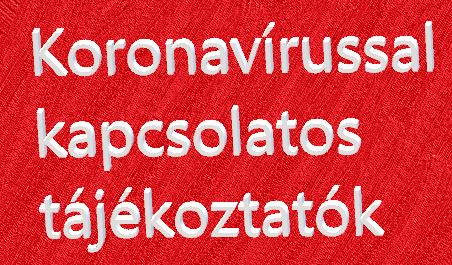 Koronavírus tájékoztatók